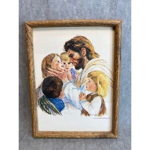 Vintage Print Framed of Jesus and the Children Art Print 1962 Plus 2 Prints